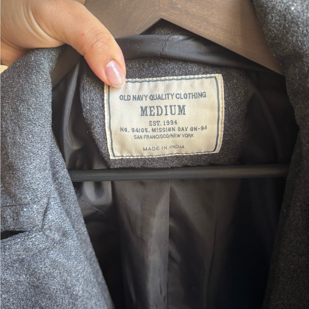 Old Navy Wool-Blend Peacoat (Men’s Medium) - Picture 2 of 6